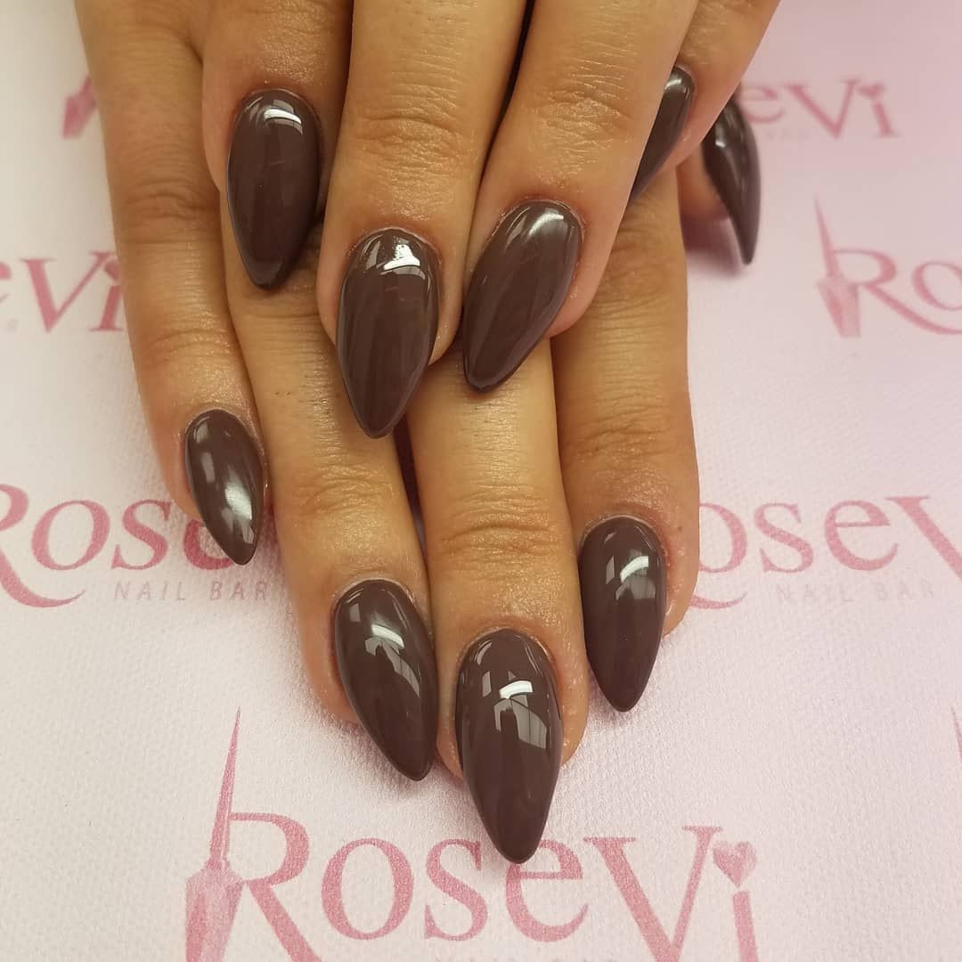 Chocolate Brown Nails