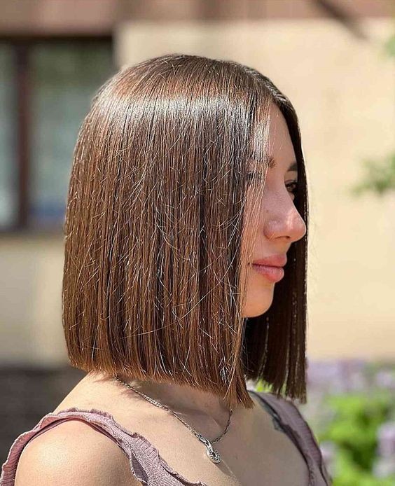 Bob cut with sharp ends