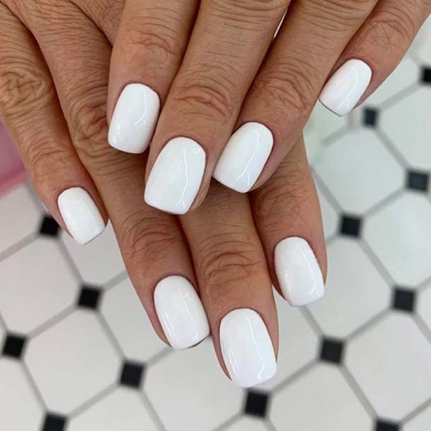 white short nail color