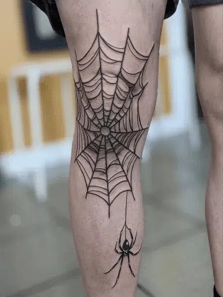 Web Weaving Spider Tattoo