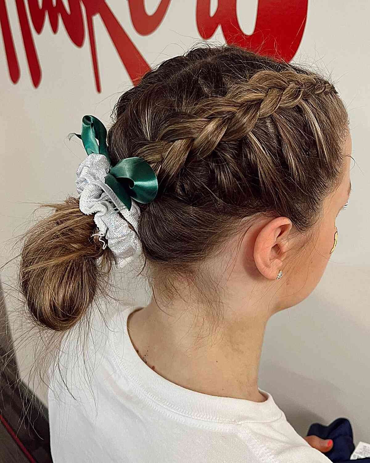 Boxer Braids Updo with Bow