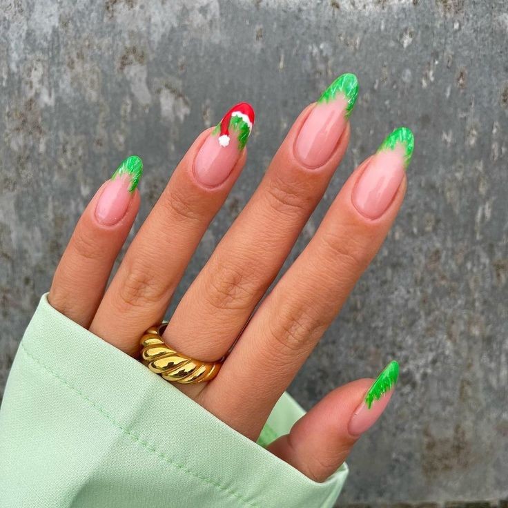 Elf-Themed Ombre Nails