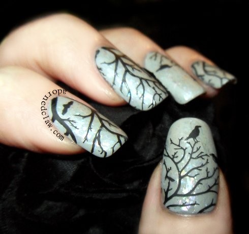 Swirly Branches Nails