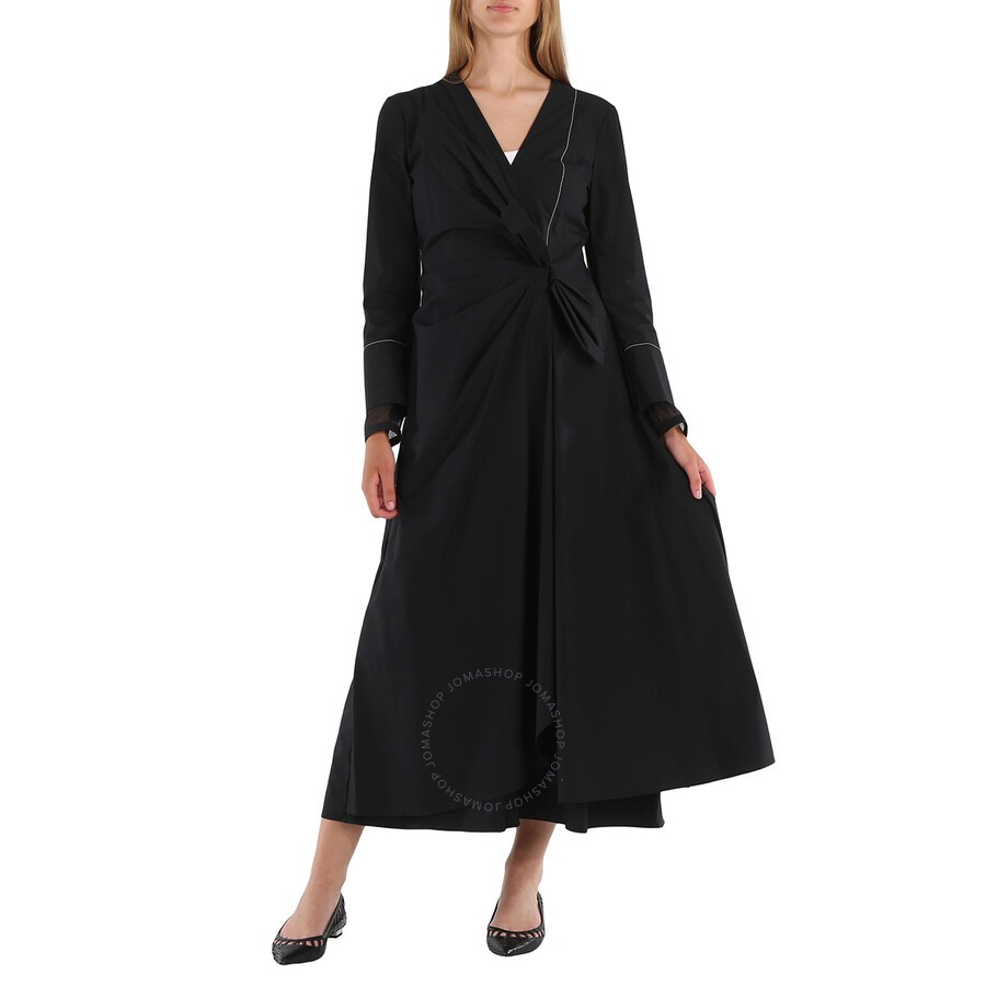 Black Knot Front Dress By Loewe