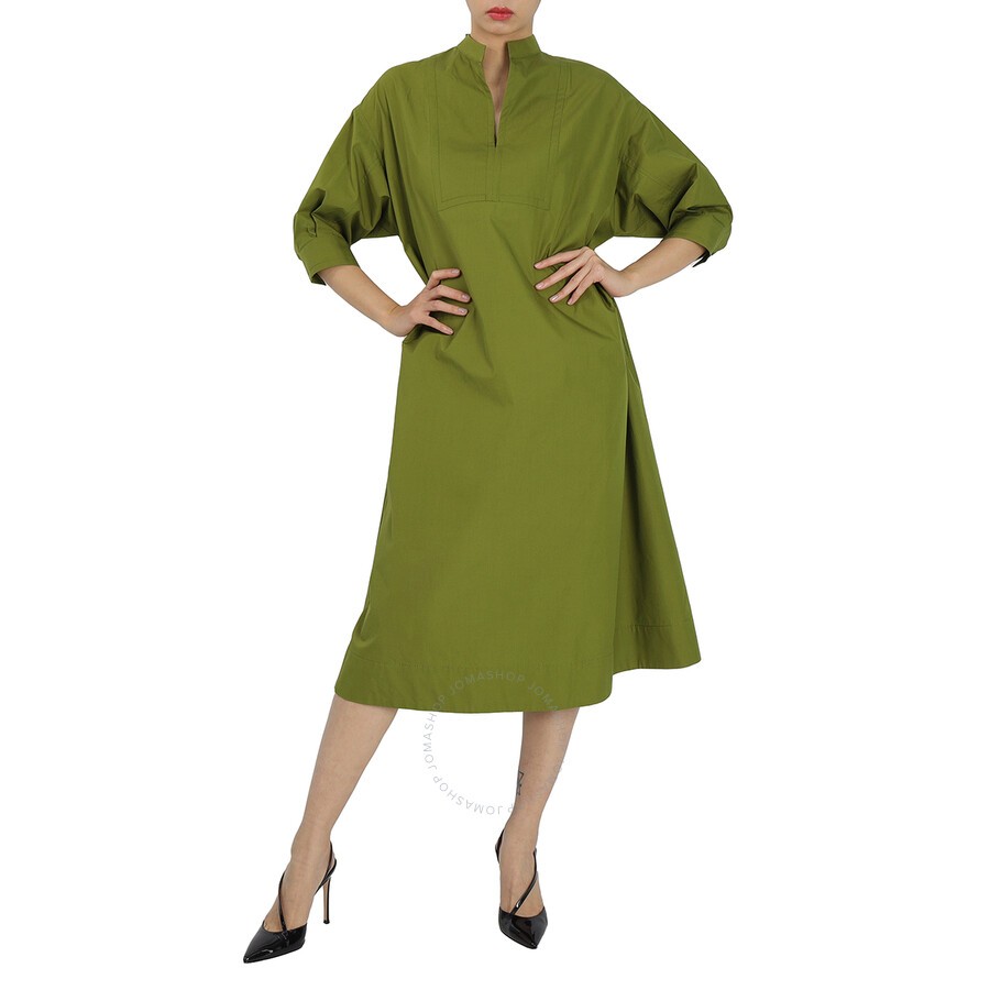 Ladies Olive Green Giano Long Caftan Dress by Max Mara  